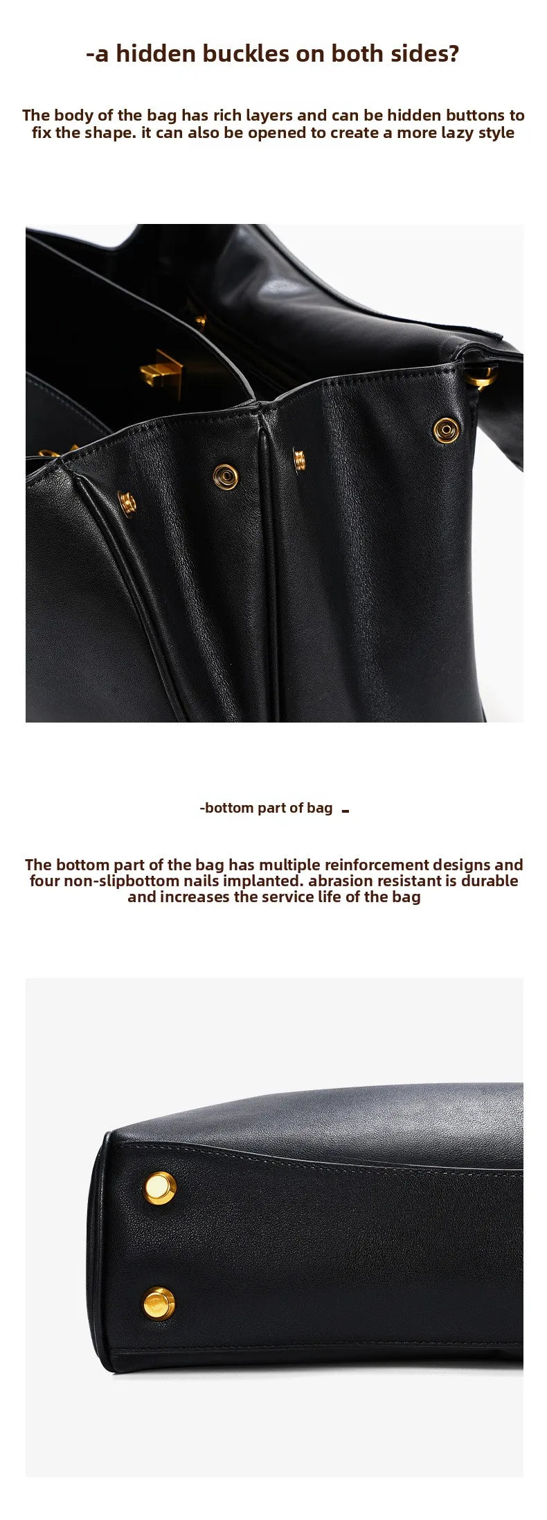 🍒Large capacity leather bag with lock for women's tote with advanced locking fashion high sensibility underarm bag that fits laptop smart casual accessory  Lock On To High Quality