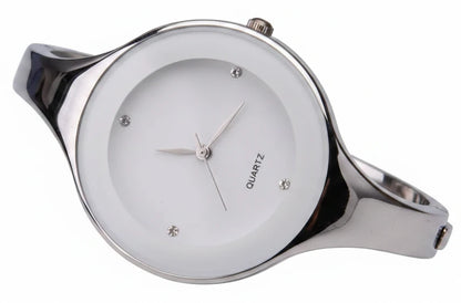 🍒Bangle watch for women stainless steel bracelet angle simple stylish fashion wrist watch analog quartz elegant jewellery silver and solid colour gift accessory Dont Risk Miss This Cool Wrist