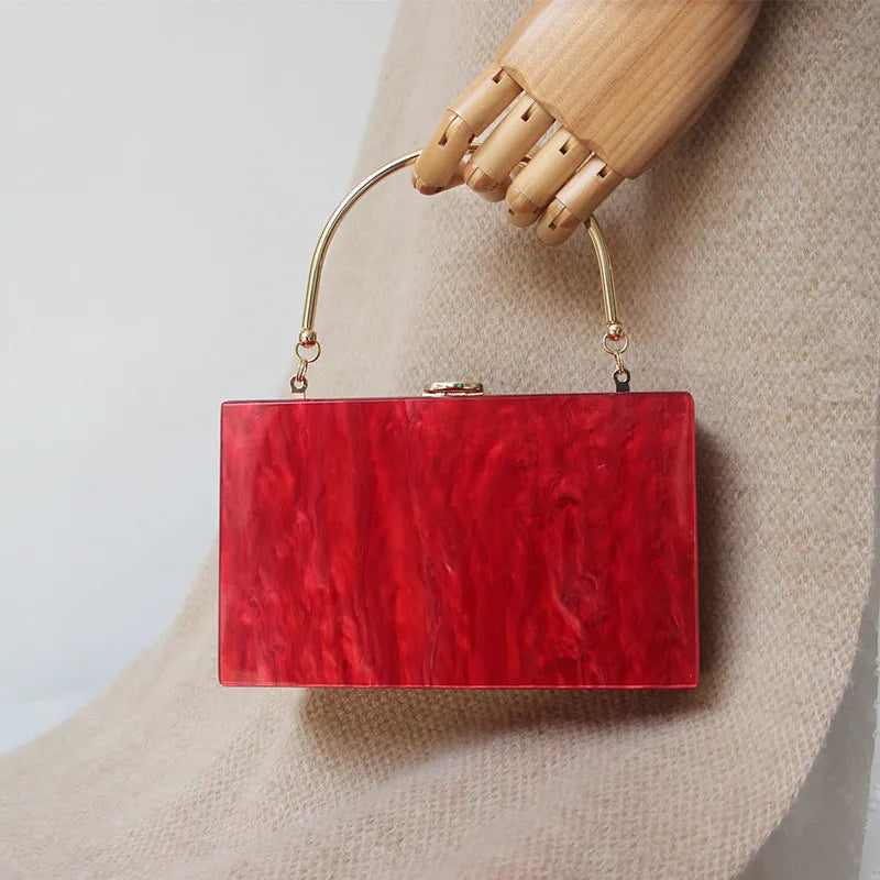 🍒Acrylic luxury handbag trendy handbags for women's fashion accessories boutique bag for  party wear evening bag cute wedding box bag vintage clutch occasion bags WAVE goodbye to boring bags with this SEA Green