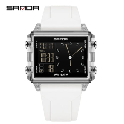 🍒Fashion electronic watches unisex luminous calendar time piece waterproof clock outdoor sports Casual Ladies Digital Wristwatch  Face The Day With A Big Face