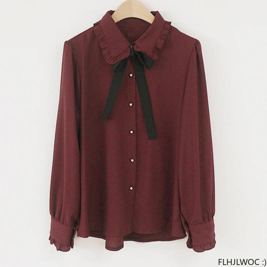 🍒Bloese met strikke, oulike preppy-styl klere vir vroue, effe hemde met strikdasse, formele werk kantoor drag, noodsaaklike somer kleding Pretty Up In Cute Bows