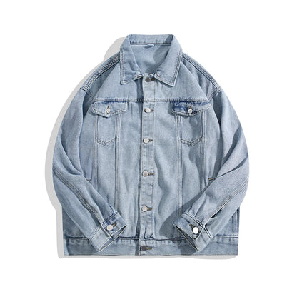 🍒Jeans jacket women coats big pockets female oversize denim jacket shirt collar casual loose relaxed fit outerwear spring  autumn fashion Do-All Daily Denim