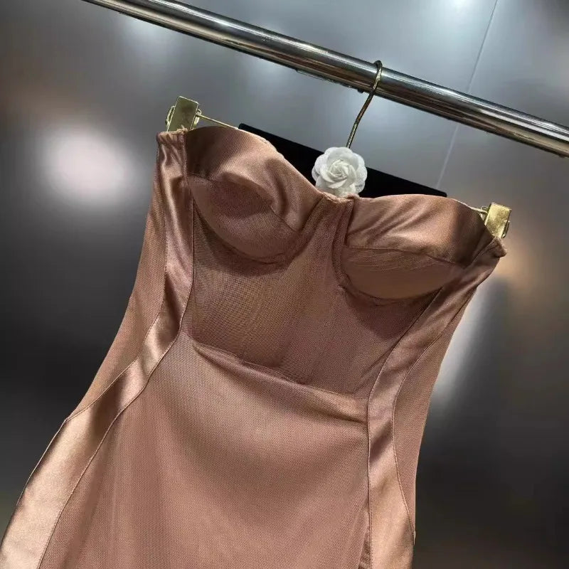 🍒Mode warm meisie somerrok dames buisblad-uitrusting styl stywe middellyf bra-koppie rok kantafwerking lente- en somerpartytjiedrag geleentheidsdrag