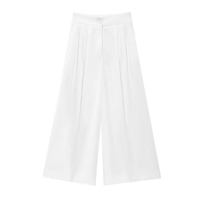 🍒Trouser suits for women sleeveless v-neck top with belt and straight pants wide leg sets spring summer clothing smart casual clothes party occasion wear two piece Two Piece Ease