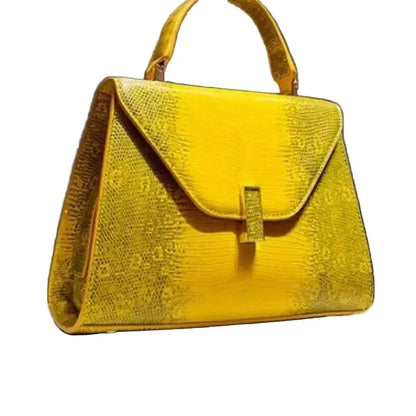 🍒Luxury designer bag brand-high quality genuine leather lizard-print handbag with metal feet single handle crossbody women's fashion accessories trend shoulder bag for occassions Look-At-Me Lizzardy Lovely