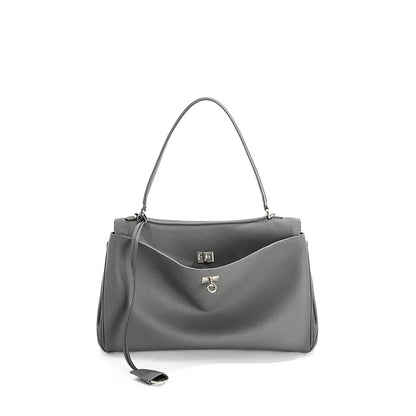 🍒Large capacity leather bag with lock for women's tote with advanced locking fashion high sensibility underarm bag that fits laptop smart casual accessory  Lock On To High Quality