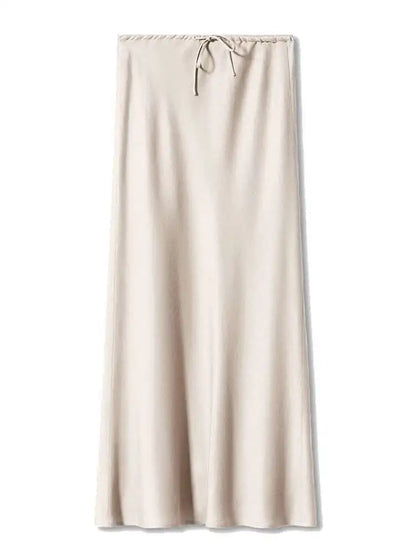 🍒Long satin skirts maxi for women straight elegant silky skirts long elasticated waist Put This Jewel In The Crown Of Your Wardrobe