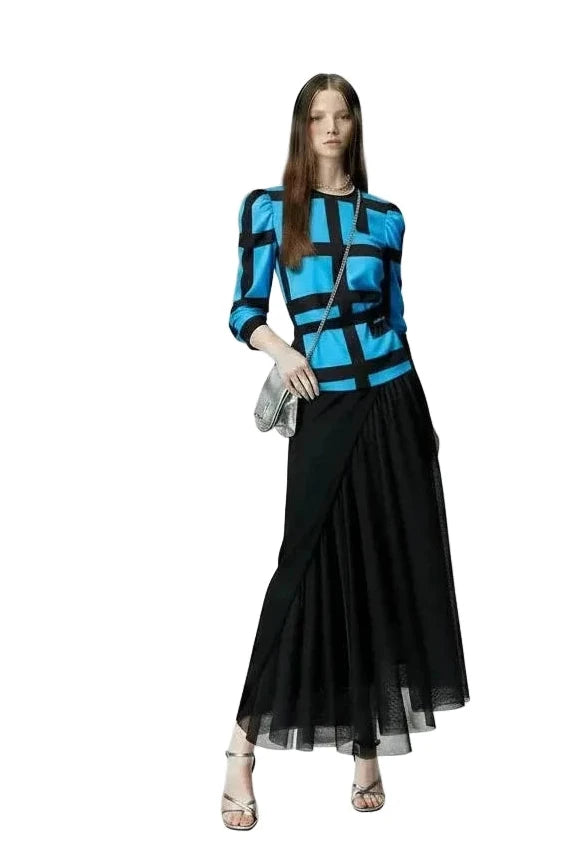 🍒Womens black skirt long smart casual wear vintage a-line skirt Y2k fashion streetwear party occashion clothes Wear Mixed Media A-ffair