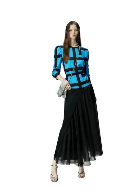 🍒Womens black skirt long smart casual wear vintage a-line skirt Y2k fashion streetwear party occashion clothes Wear Mixed Media A-ffair