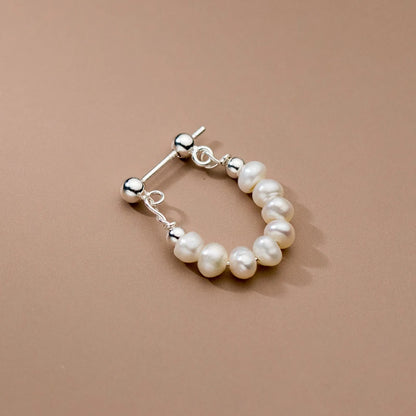 🍒 925 sterling silwer barok pêrel oorbelle hoepel barok elegante cocktailparty juweliersware vir vroue geskenke Perfekte Pêrels