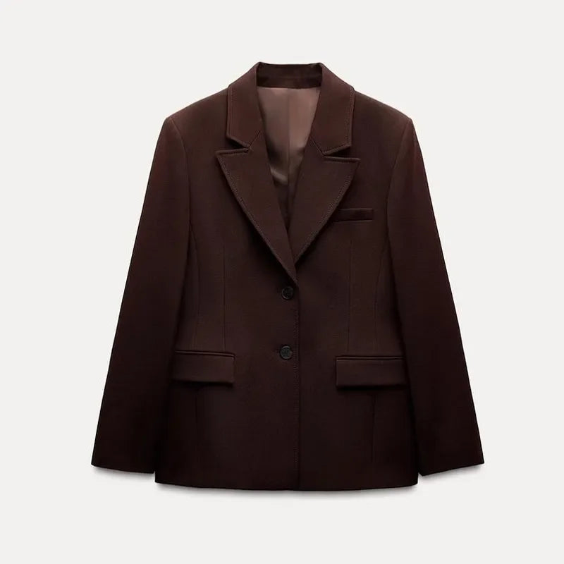 🍒Lapel blazer skirt set women smart casual clothing solid long sleeve single breasted jacket with pockets and matching solid a-line mini skirt party occasion outfit fashion wear
