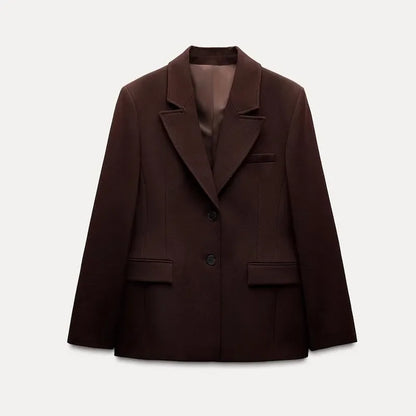 🍒Lapel blazer skirt set women smart casual clothing solid long sleeve single breasted jacket with pockets and matching solid a-line mini skirt party occasion outfit fashion wear