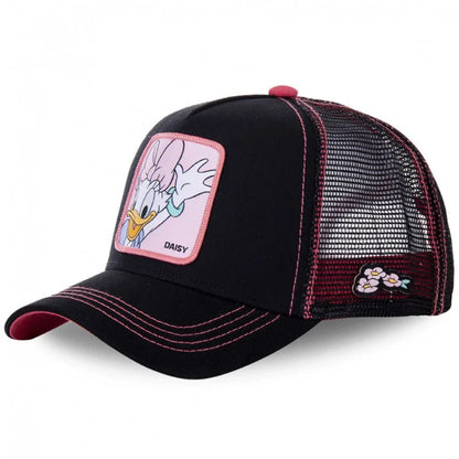🍒Tekenprent bofbalpet hoë kwaliteit unisex geborduurde pleister bofbalpet unisex vragmotorpet net hoede vir vroue sonhoed