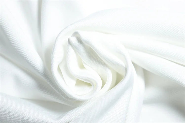 🍒Draped one shoulder dress neck womens split a-line outfits slant shoulder maxi bodycon with slit elegant party frock white summer occasion clothes You Won”t Get Any BLANC Reactions With this Cool WHITE DRESS