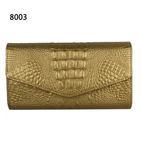🍒Europe and america trendy clutch bags for women,designer fashion crocodile pattern under arm black envelope hand bag female large capacity bag Metalic gold available occasion clutch Cool Croco Clutch,Clickety Click Quick