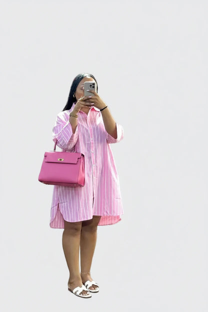 🍒Mid length shirt top turn down collar shirt womens dress tops full sleeve top striped pastel fashion Y2k streetwear Spring summer blouses  Shirt Some Style