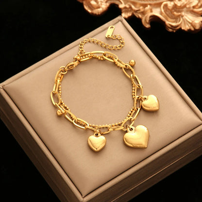 🍒Stainless steel star bracelet gold colour star charm moon starfish bracelet trendy wrist chain for women Jewellrey gifts  party accessories FISH Out This STAR