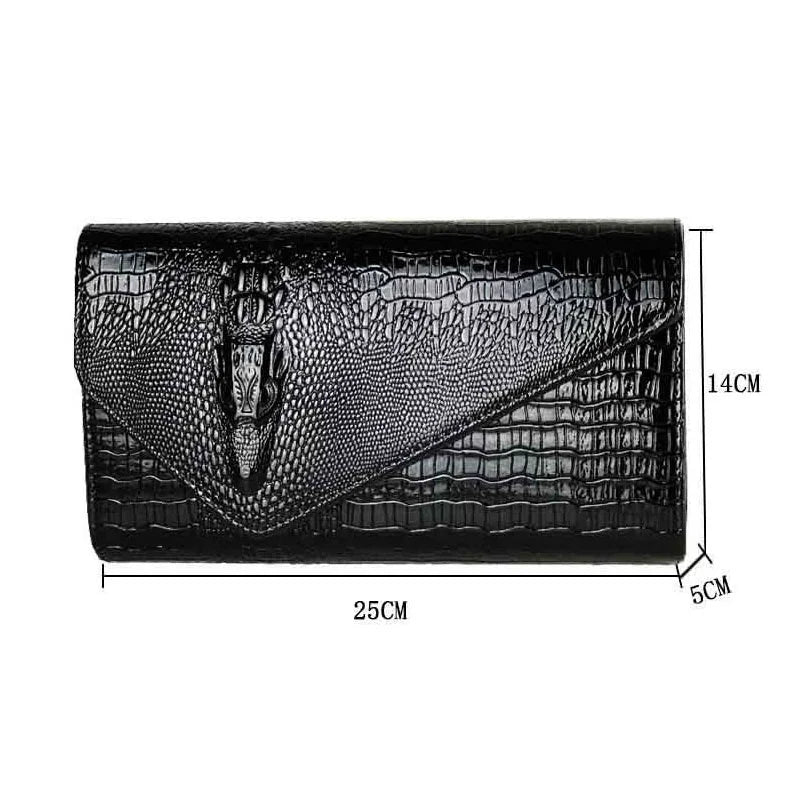 🍒Europe and america trendy clutch bags for women,designer fashion crocodile pattern under arm black envelope hand bag female large capacity bag Metalic gold available occasion clutch Cool Croco Clutch,Clickety Click Quick