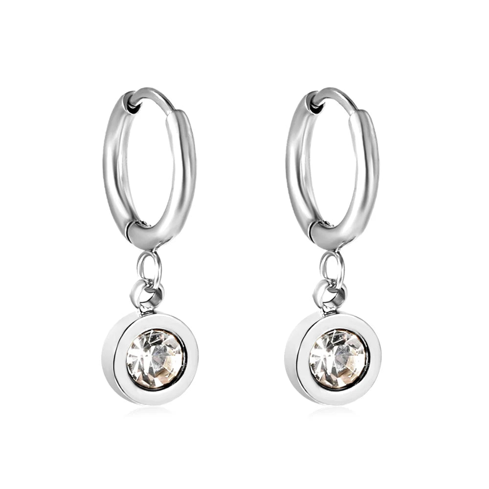 🍒Trendy jewellery stainless steel jewlry oil drip 18K gold plated hoop earrings butterfly shell bee heart earrings smart casual accessories