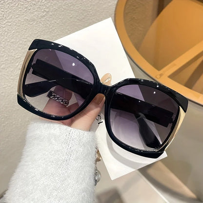 🍒oversized square fashion sunglasses for women anti-Glare durable pc frame with chic metal hinges - perfect for beach glasses travel sunglasses for all seasons Colour Cools