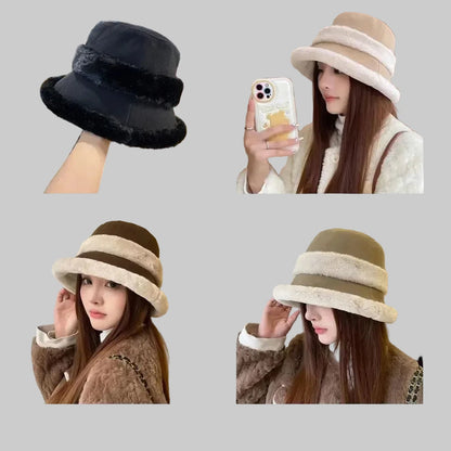🍒Furry vissermanhoed vroue herfs winter fleece gevoerde warm emmerhoed winddigte oorbeskerming hoofbedekking Primpy Plush Puppie