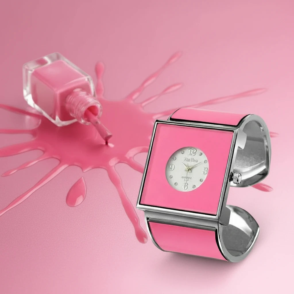 🍒Bangle watch for women casual simple dial stainless steel jewellery wristwatch charming bracelet smart casual quartz watches  Get Watched