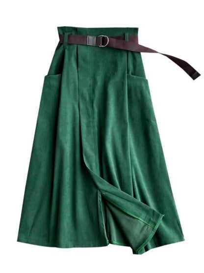 🍒Informele rompe hoë middellyf effekleurig deftig gemaklik dames onreëlmatige mode met sakke midi eenvoudig elegant a-lyn Elke Dag Onreëlmatig