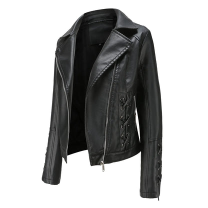 🍒Pu motorfietsbaadjie vroue-fauxleerjas herfs- en wintermode langmou crop-bo-klere vir vroue Kry Hierdie Moto Speedy