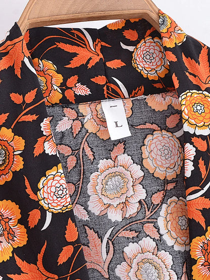 🍒Boho kimono vintage womens fashion short beach swimsuit robe floral clothing batwing sleeve top rayon bohemian bikini cover Ups Beachwear summer clothes Cool Cover