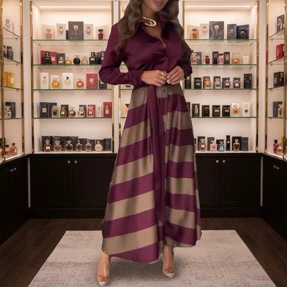 🍒Striped shirt dress women fashion button up long sleeve outfit a-line maxi fashion clothes for smart casual wear  Top Shirt Dress