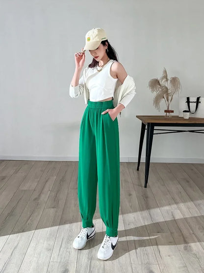 🍒Potloodbroeke vroue harembroeke hoë kwaliteit nuwerwetse klere sjiek en elegant oorspronklike G 90's slim gemaklike mode Skryf Hierdie Potlood Op Jou Lys