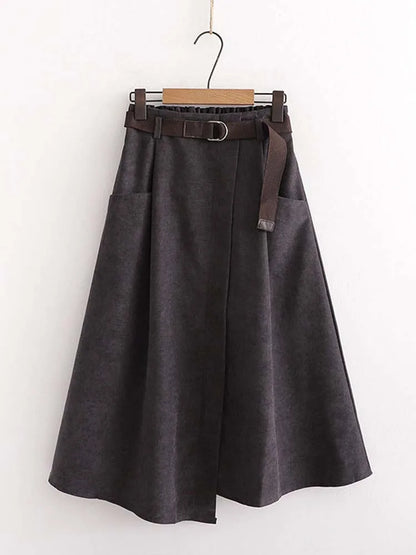 🍒Informele rompe hoë middellyf effekleurig deftig gemaklik dames onreëlmatige mode met sakke midi eenvoudig elegant a-lyn Elke Dag Onreëlmatig