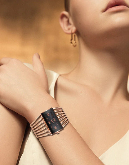 🍒Womens large face watch quality stainless steel luxury fashion rose gold bangle bracelet wristwatch for women dress ladies time piece female occasion jewellery accessory Watch This Bangle