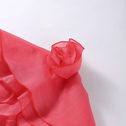 🍒Ruffles long dress for women 3d fower backless sleeveless outfit slim fit maxi dress summer fashion clothing holiday party wear beach layer occasion clothes Maxi-mum Ruffle Without Kerfuffle