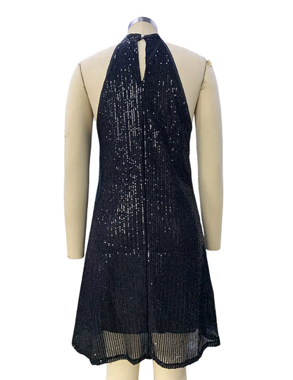 🍒Halter strapless rok, glinsterende vroueklere, strapless sequin minirok, moulose partytjieklere, geleentheidsklere, klubdrag, Trek Aan A-Sensuele Glinsterende Glip