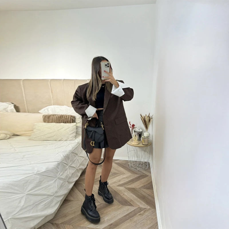 🍒Losbaadjie vir vroue, grys asimmetriese baadjie met lapels, langmou, gesplete baadjies vroulike ontwerperstyl klere, mode, sjiek buiteklere    Wees altyd in die ry vir 'n asimmetriese styl