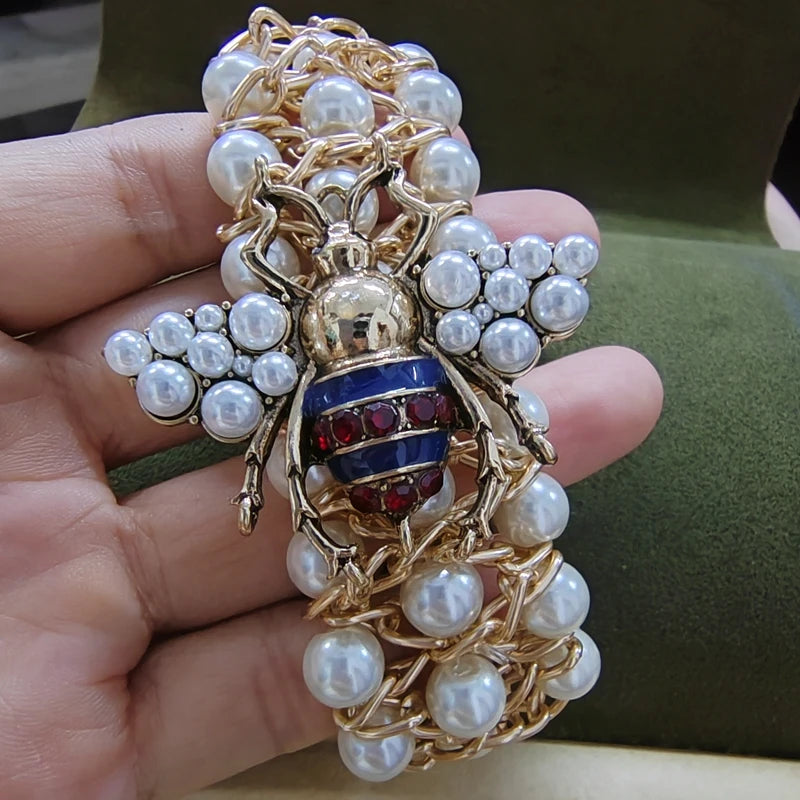 🍒Rekbare pêrelarmband vir vroue, verstelbare kristalby-armband, krale, partytjiejuwele vir geleenthede, geskenk, slim-informele bykomstighede, "Nice To Bee ' Wear"