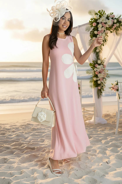🍒Blommerplasing rok moulose somermode vir vroue blomme-uitrusting gedrukte middellyf hol uit maxi rok vroulike gemaklike drag vakansiedrag strandpartytjieklere Mouloos Ritssluiting agterop vakansiedrag Wees 'n blommevrou aan die kant