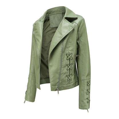 🍒Pu motorfietsbaadjie vroue-fauxleerjas herfs- en wintermode langmou crop-bo-klere vir vroue Kry Hierdie Moto Speedy