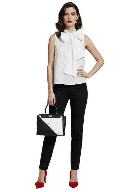 🍒Sleeveless blouse womens smart casual wear wrap bow shirt loose fit sweet girl summer fashion tops feminine clothing Bow-ldfully Sweet
