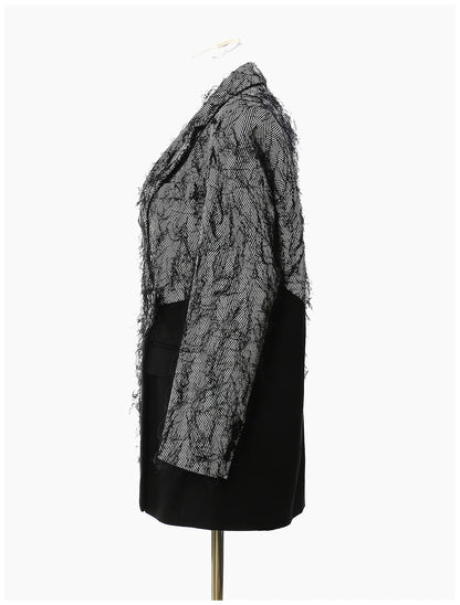 🍒Chic blazer asymmetrical design jacket patchwork contrast colour personality high street smart casual coats women Be A-  STAR in your fashion JACKET