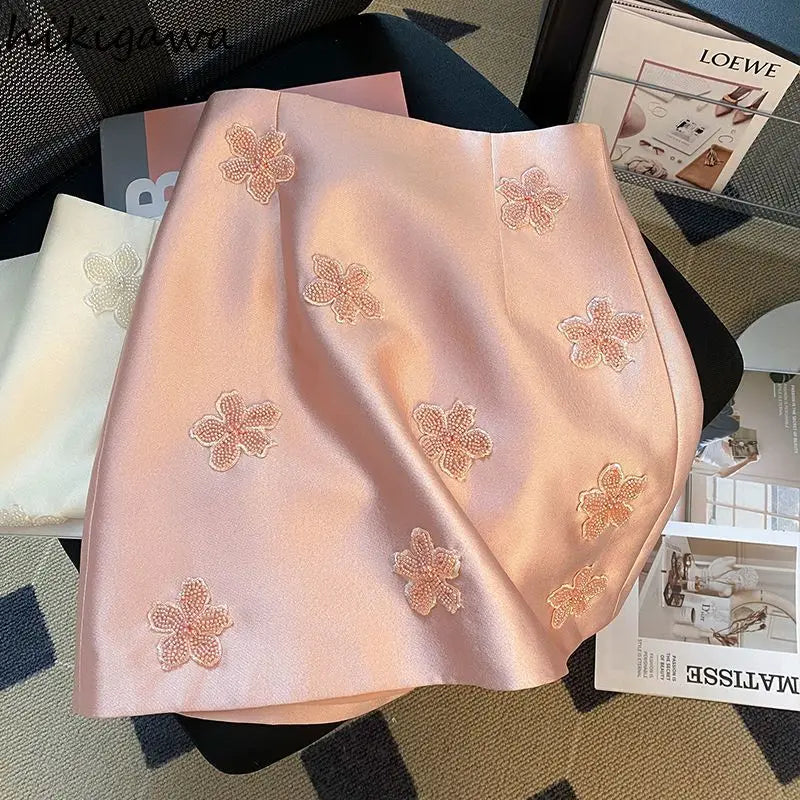 🍒Dames mini-romp hoë middellyf a-lyn mode krale vintage styl slim gemaklike klere satyn mode drag partytjie geleentheid drag Jy Sal Tevrede Wees Met Hierdie