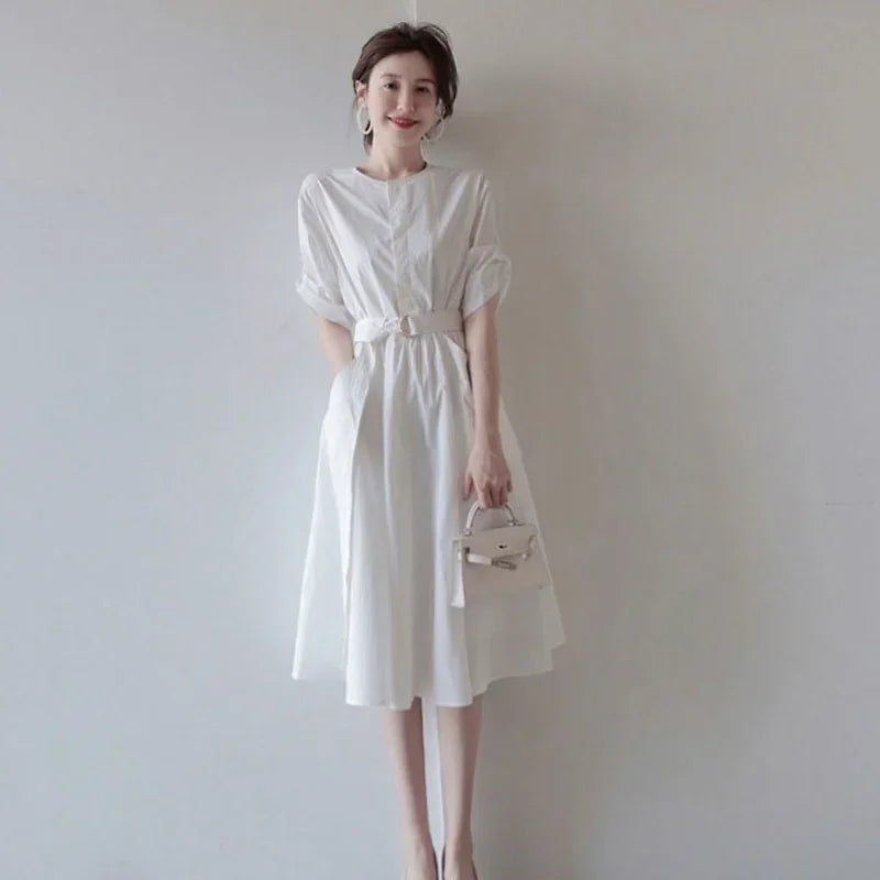 🍒Wit rok vir vroue somerklere midi formele geleentheid uitrusting vroulik sjiek luukse kleding elegant mooi Y2k drag Blanc Beauty
