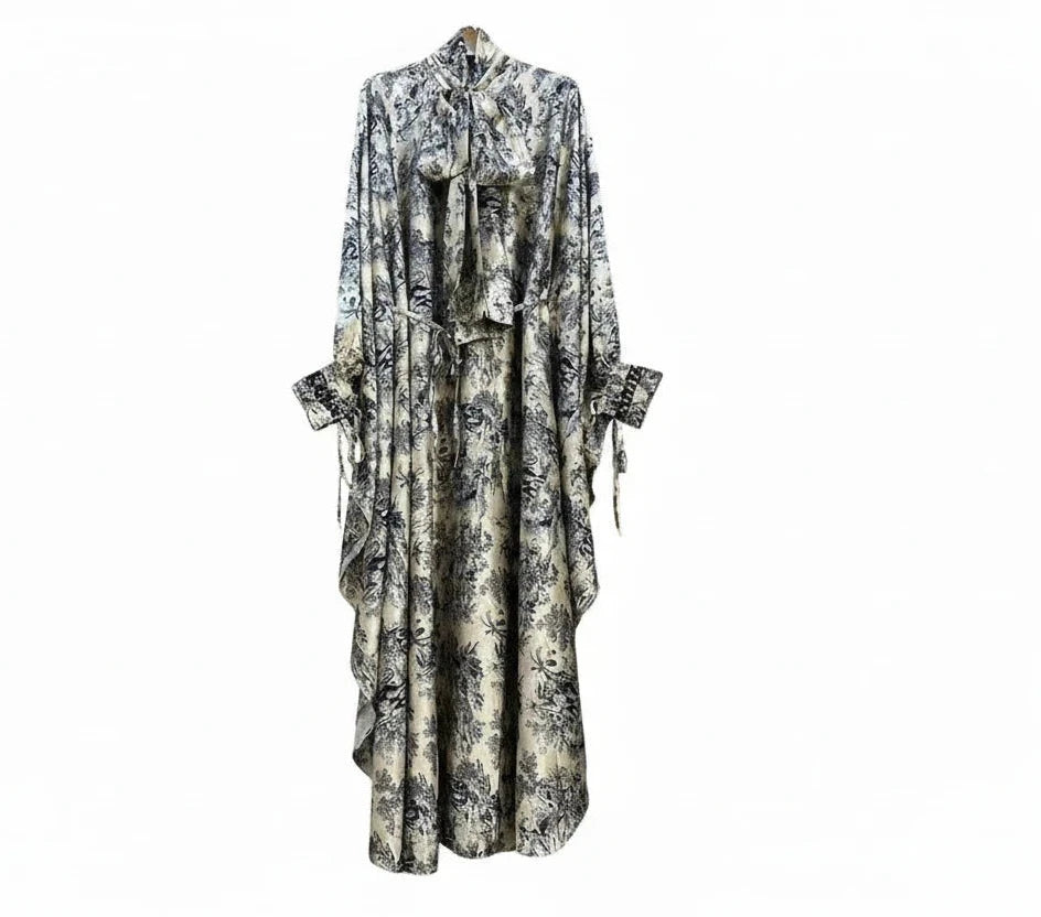 🍒Women's fashion maxi dress casual loose dress print female bohemian chic party a-line outfit for evening party occasion wear clothing Relaxed Retro Ruffle