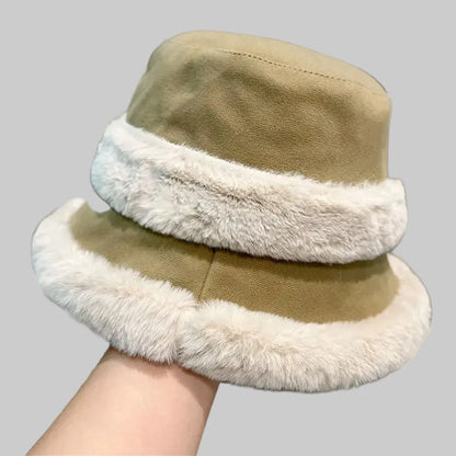 🍒Furry vissermanhoed vroue herfs winter fleece gevoerde warm emmerhoed winddigte oorbeskerming hoofbedekking Primpy Plush Puppie