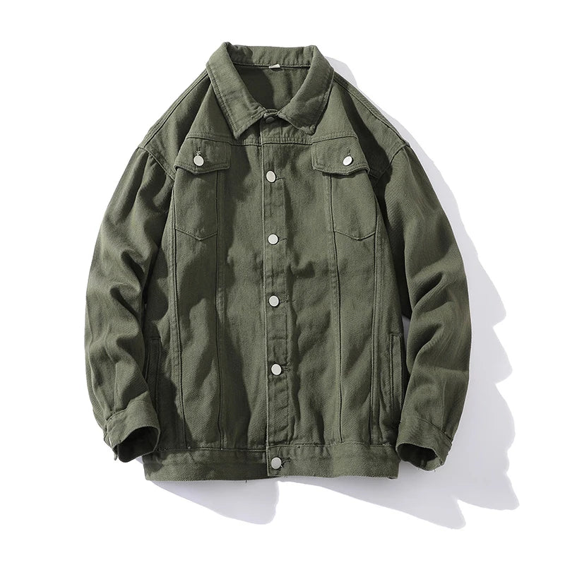 🍒Jeans jacket women coats big pockets female oversize denim jacket shirt collar casual loose relaxed fit outerwear spring  autumn fashion Do-All Daily Denim