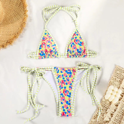 🍒Two piece women's bikini sets Swimsuit brazilian bikini bottoms  thong and top female swimwear swimming suit beachwear You Will Love This More Then Just A Teeny Weeny