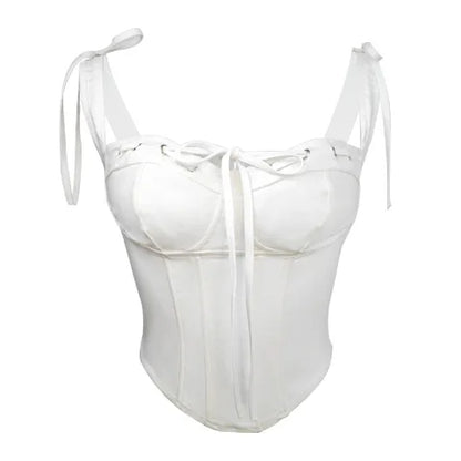 🍒Bustier korset top Y2K oulike vierkantnek uitgaantop croptop vir vroue se nuwerwetse somerkledingstuk modehempie Verslankende vormgewende hempie Moenie in TRANNE wees oor 'n slegte vorm BORS nie, kry hierdie