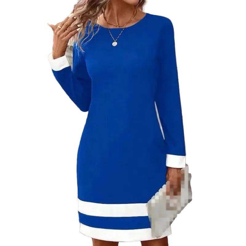 🍒Autumn winter fashion slim fitting long sleeve knitted dress women round neck outfit female smart casual clothes Cool Fashion Lines