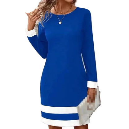 🍒Autumn winter fashion slim fitting long sleeve knitted dress women round neck outfit female smart casual clothes Cool Fashion Lines